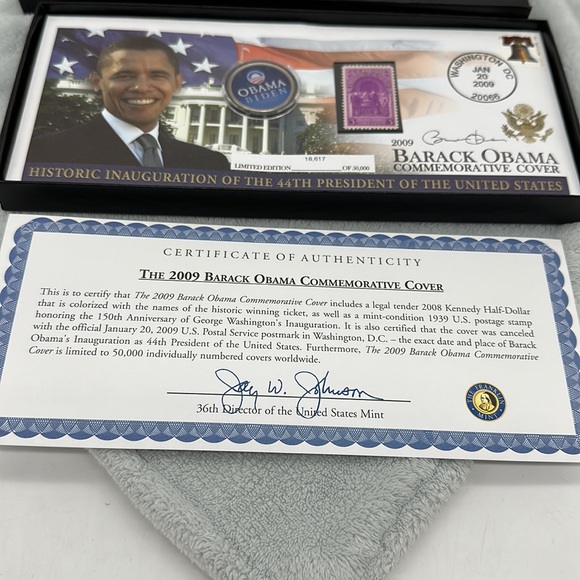 Barack Obama Commemorative Limited Edition Cover Coin & Stamp - Picture 4 of 8